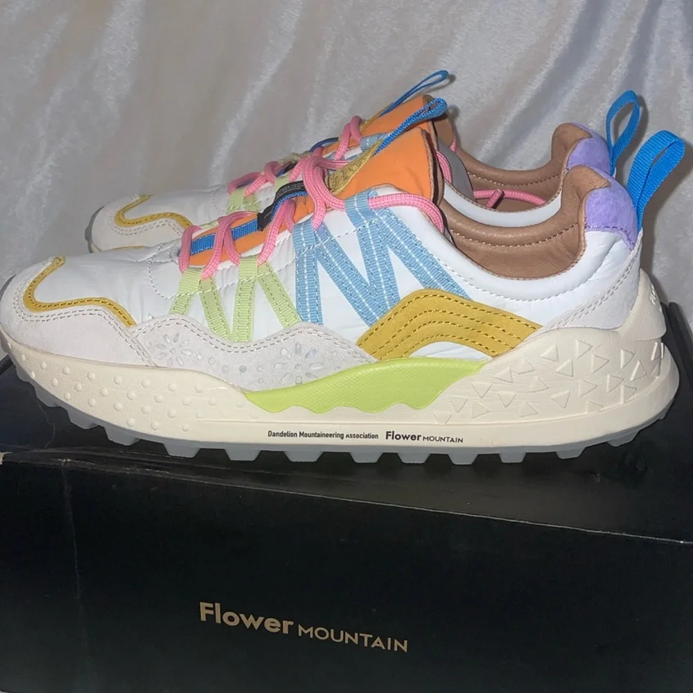 NWT Flower Mountain Washi Sneakers in Beige/White/Multi - Picture 13 of 16